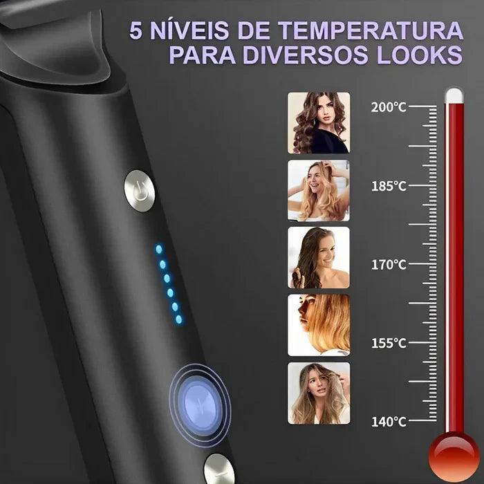 Escova Alisa e Modela Sem Frizz - 3 em 1 - Estilo Perfeito